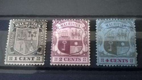 Mauritius - Coat of Arms Used Stamps.